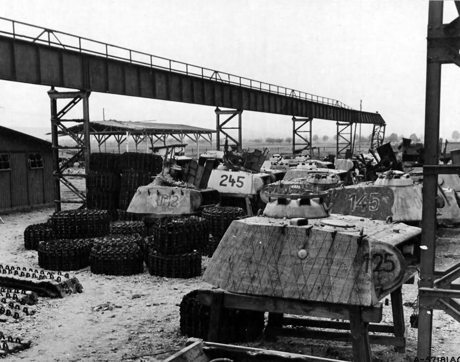 Tank Treads And Panther Tank Turrets 1945