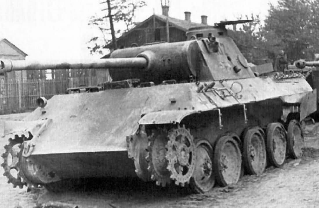 destroyed Panther Ausf D number 102 of Panzer Grenadier Division Grossdeutschland 1943