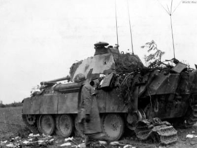 Panther destroyed by 101st Airborne in Erf, Holland, Market Garden 23 September 1944