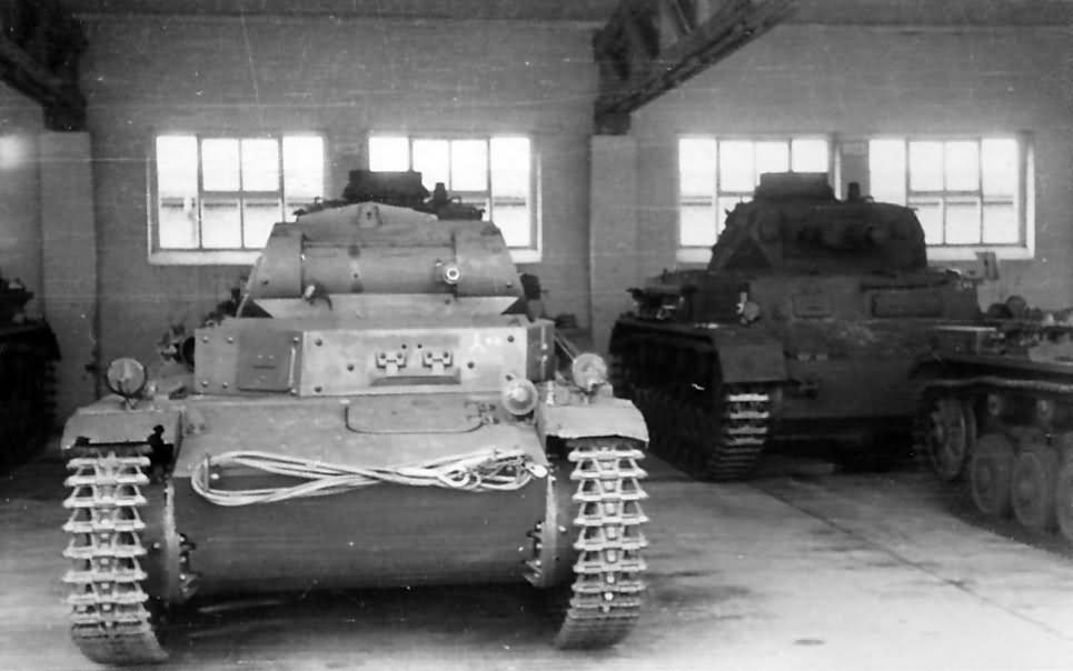 Panzer II and IV tanks