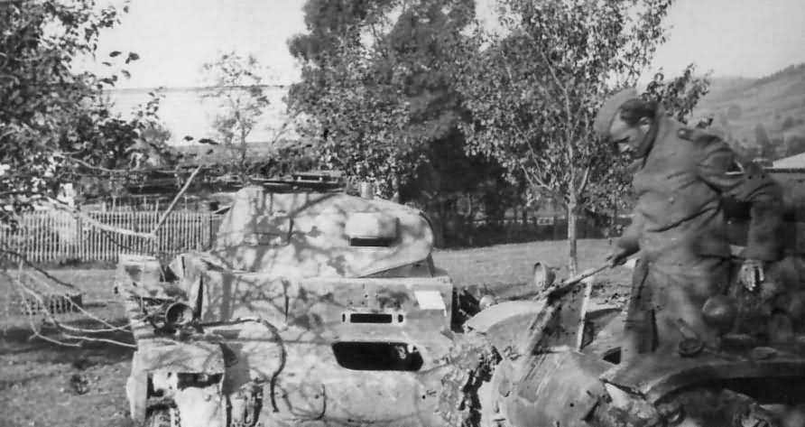 Panzer II destroyed