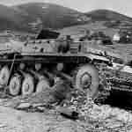 Destroyed Panzer II ausf F suffered an internal explosion