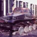 Destroyed Panzer II color photo