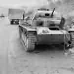 knocked out Panzer II tank