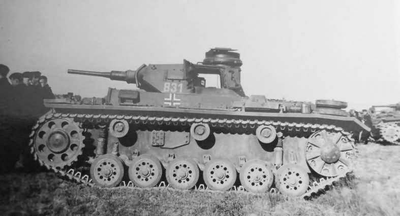 Panzerkampfwagen III Ausf E tactical number 831