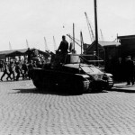 Befehlspanzer 35(t) with Rahmenantenne on the street – 1940