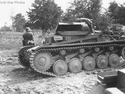 Destroyed Panzer II 222 of the 4 Panzer-Division Sieradz-Tomaszow 1939