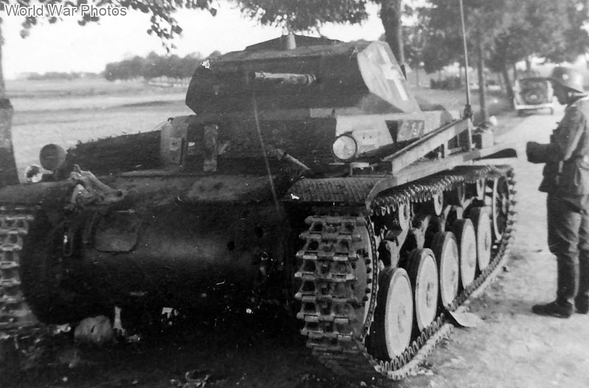 Destroyed Panzer II code 611, Poland 1939