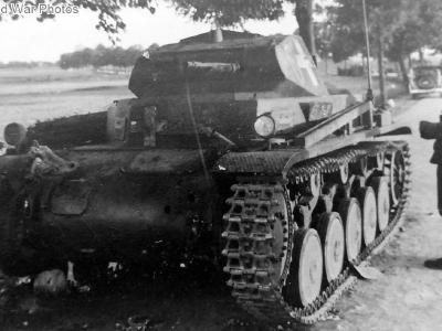 Destroyed Panzer II code 611, Poland 1939