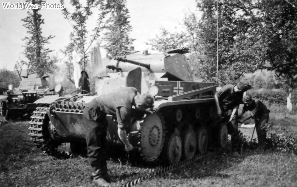 Panzer II in repairs