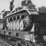 Panzer II loaded onto a rail car for transport