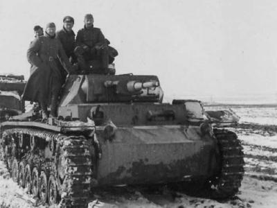 German WWII tank Panzer III 1941 russia