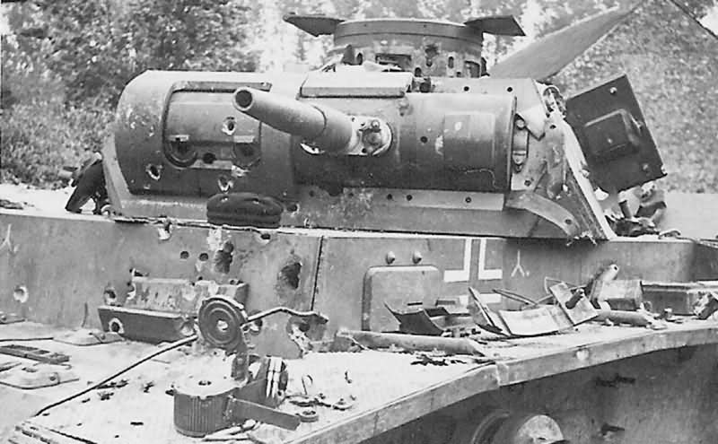 Destroyed Panzer III 5. Panzer Division 1940