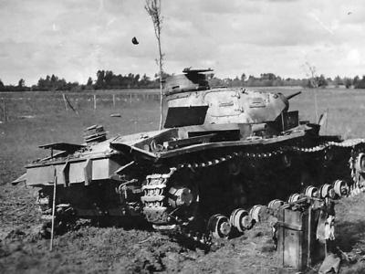 Panzer III Ausf D destoyed