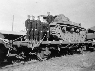 Panzer III of the Panzer Regiment 7 – rail transport