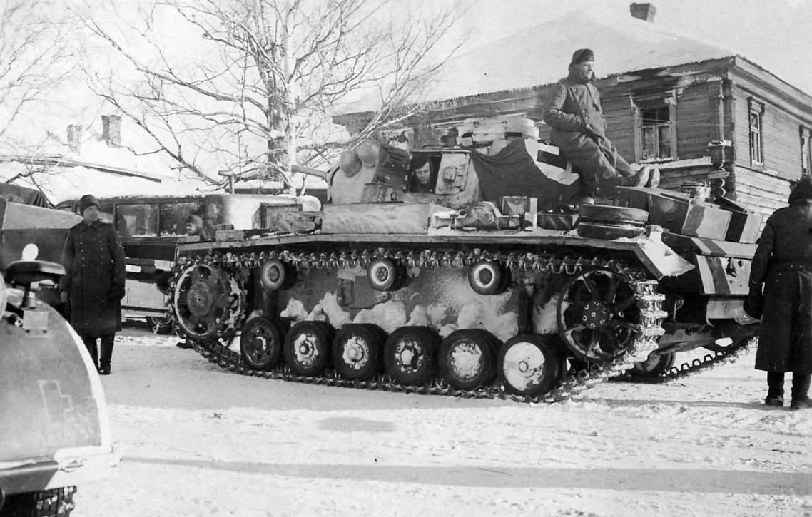 Panzer III during winter operations on the Eastern Front