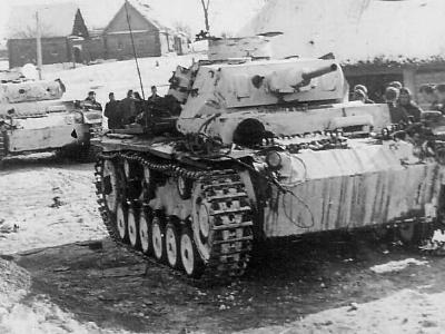 White washed Panzer III tanks of 2 Panzer Regiment Eastern Front