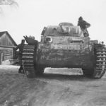Panzer III with provisional winter camouflage 2