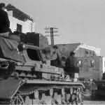 Panzer IV tanks column advancing to combat zone 2