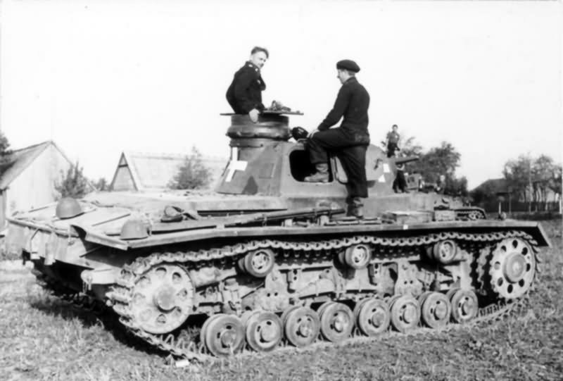 Panzer III ausf D with soldiers Poland 1939