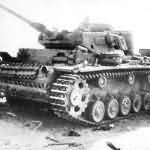 Panzer III tank destroyed – Eastern Front
