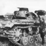 Panzer III tank with Rommelkist, turret number 235, Panzer Group Guderian