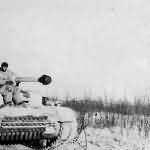 Panzer IV „lang” tank with winter camo