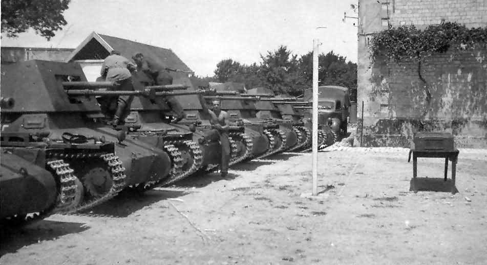 Tank destroyers Panzerjager I in La Rochelle France
