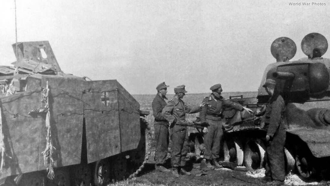 StuG Ausf G and destroyed T-34