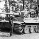 Early production heavy tank Tiger I of the Schwere Panzer Abteilung 502, tank number 312. Eastern Front
