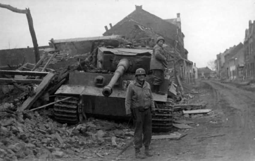 German Tiger tank number 201 of schwere Panzer Abteilung 301 (Fkl) in Elsdof 1945