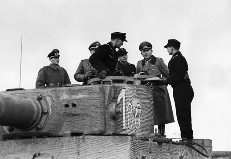 Heinz Guderian and Tiger number 100 of Schwere Panzer-Abteilung 507 1944