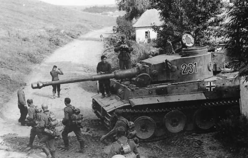 Tiger tank number 231 of Schwere Panzer Abteilung 503 during field exercises