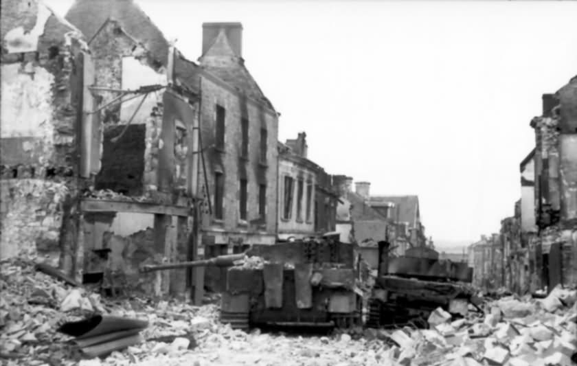 Villers Bocage destroyed Panzer IV (6/Panzer-Lehr-Regiment 130) and Panzer VI Tiger #112 of the 1/schwere SS-Panzerabteilung 101