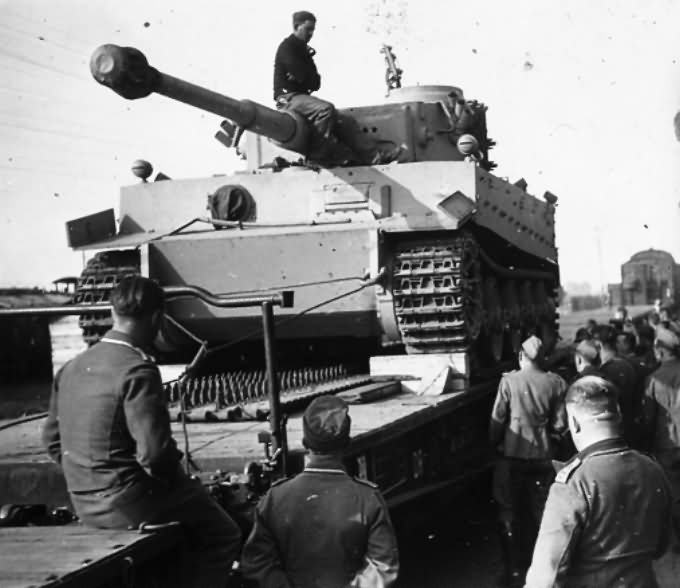 Tiger I with transport tracks
