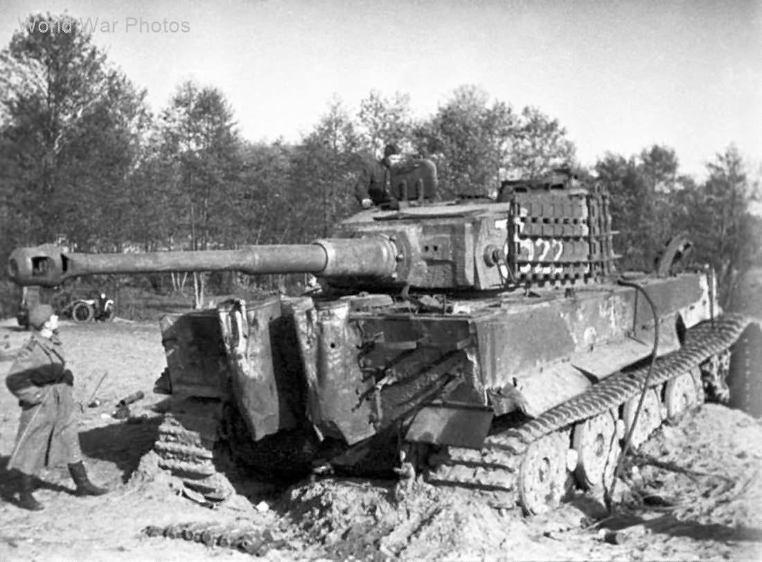 Captured Tiger tank „322” of the Schwere Panzer-Abteilung 507, 1944