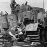 Tiger tank „312” of the Schwere Panzer-Abteilung 503 has been loaded onto a rail car for transport 1943 2