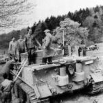 Minister of Armaments Albert Speer atop Tiger tank