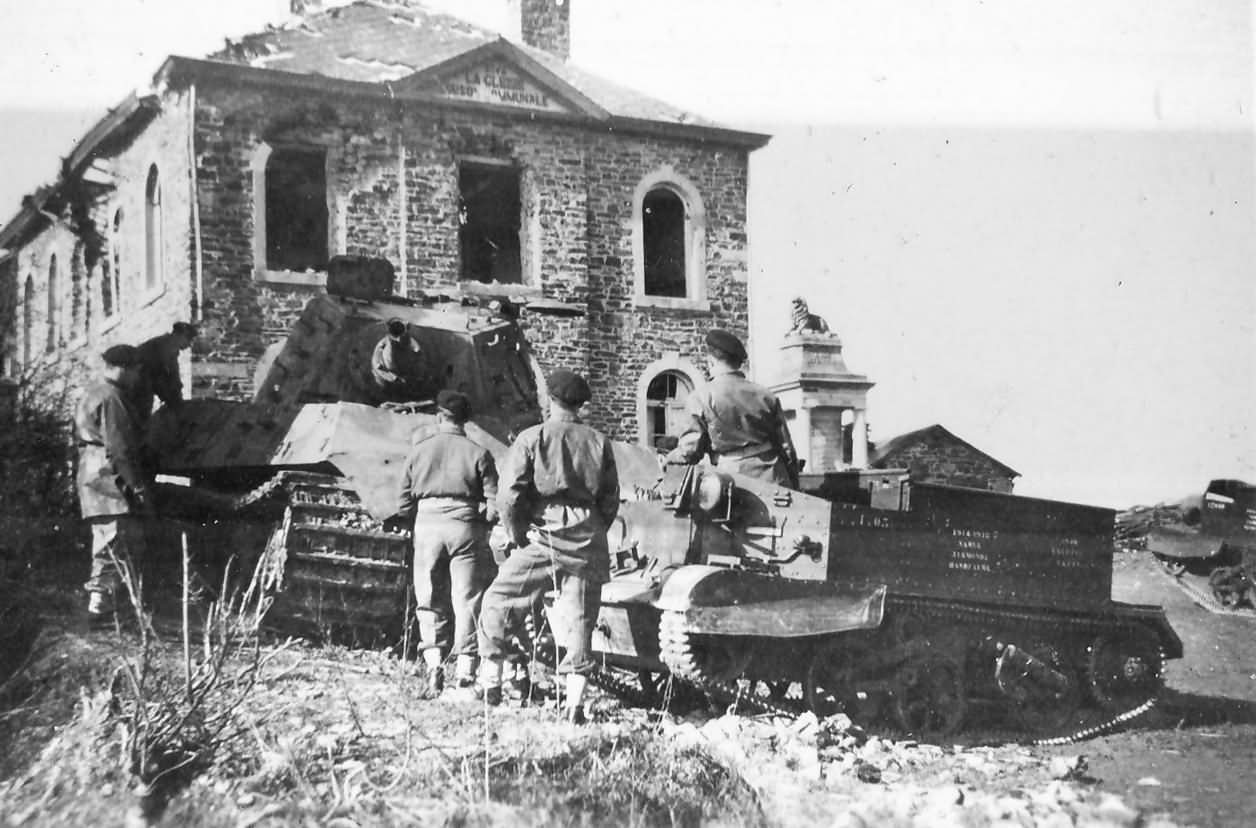 German Tiger 2 tank and Bren Carrier La Gleize Belgium