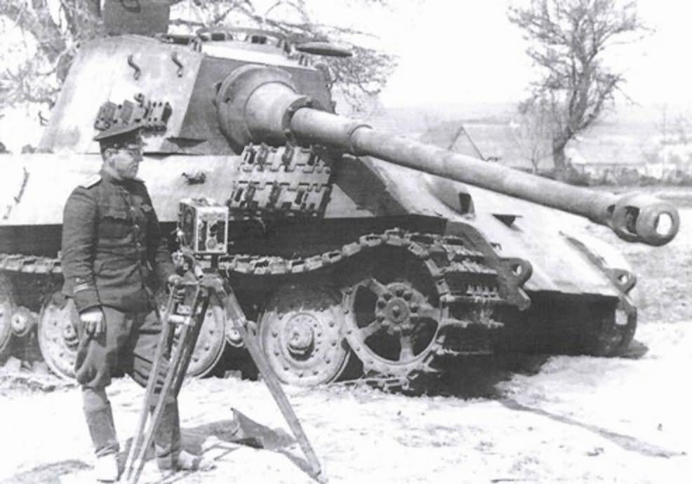 King Tiger tank of the schwere-Panzer-Abteilung Feldherrnhalle. Mikulov Czechoslovakia 1945
