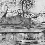 King Tiger ‚332’ of the Schwere SS Panzer-Abteilung 501 „Kampfgruppe Peiper”. near Bourgoument