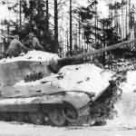 Abandoned King Tiger tank of the Schwere Panzer Abteilung 506. Ardennes