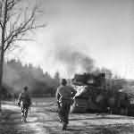 Tiger II tank of the Schwere SS Panzer-Abteilung 501. Road to La Gleize.