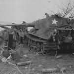 Captured King Tiger tank and american soldiers. Schwere Heeres Panzer Abteilung 506, Gereonsweiler Germany