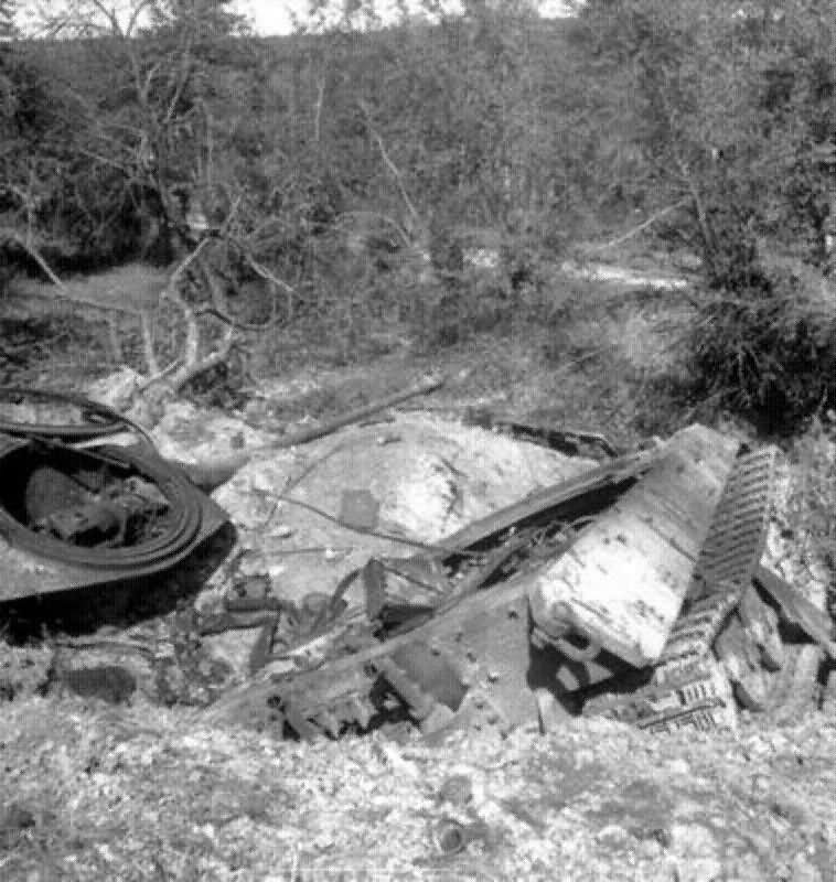 Destroyed Tiger II of 1/ Schwere Panzer-Abteilung 503 France 1944