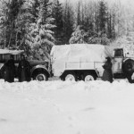 Einheitsdiesel truck in winter