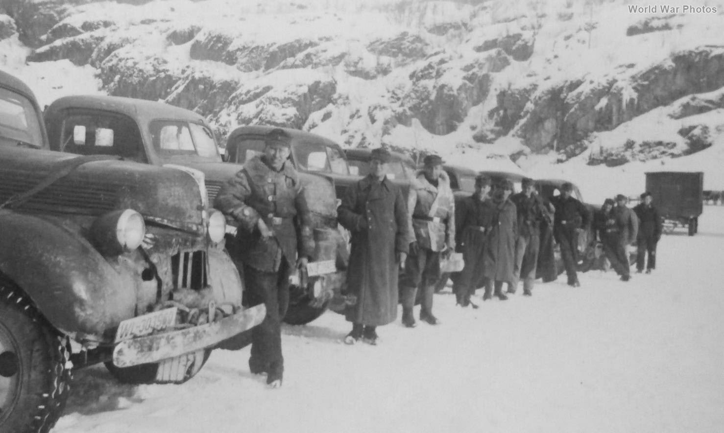 Acaptured Ford trucks type 91 T from Luftwaffe unit Norway April 1944