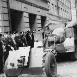 Krupp-Protze Kfz69 truck towing leIG 18 gun on street