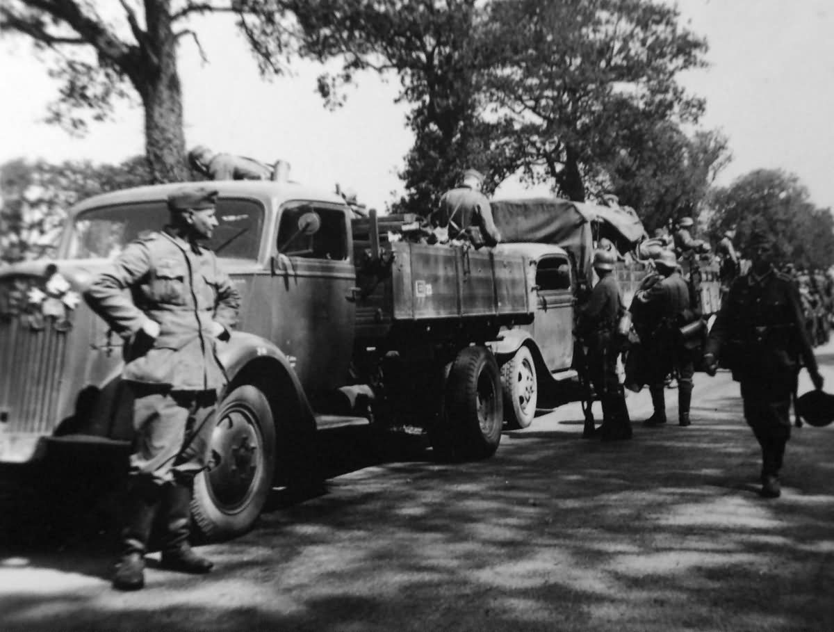 France 1940 near Rouen truck Opel Blitz 3to