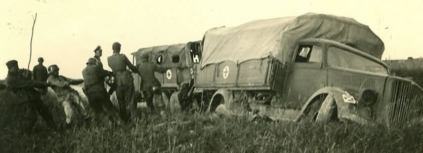 Opel Blitz with red cross